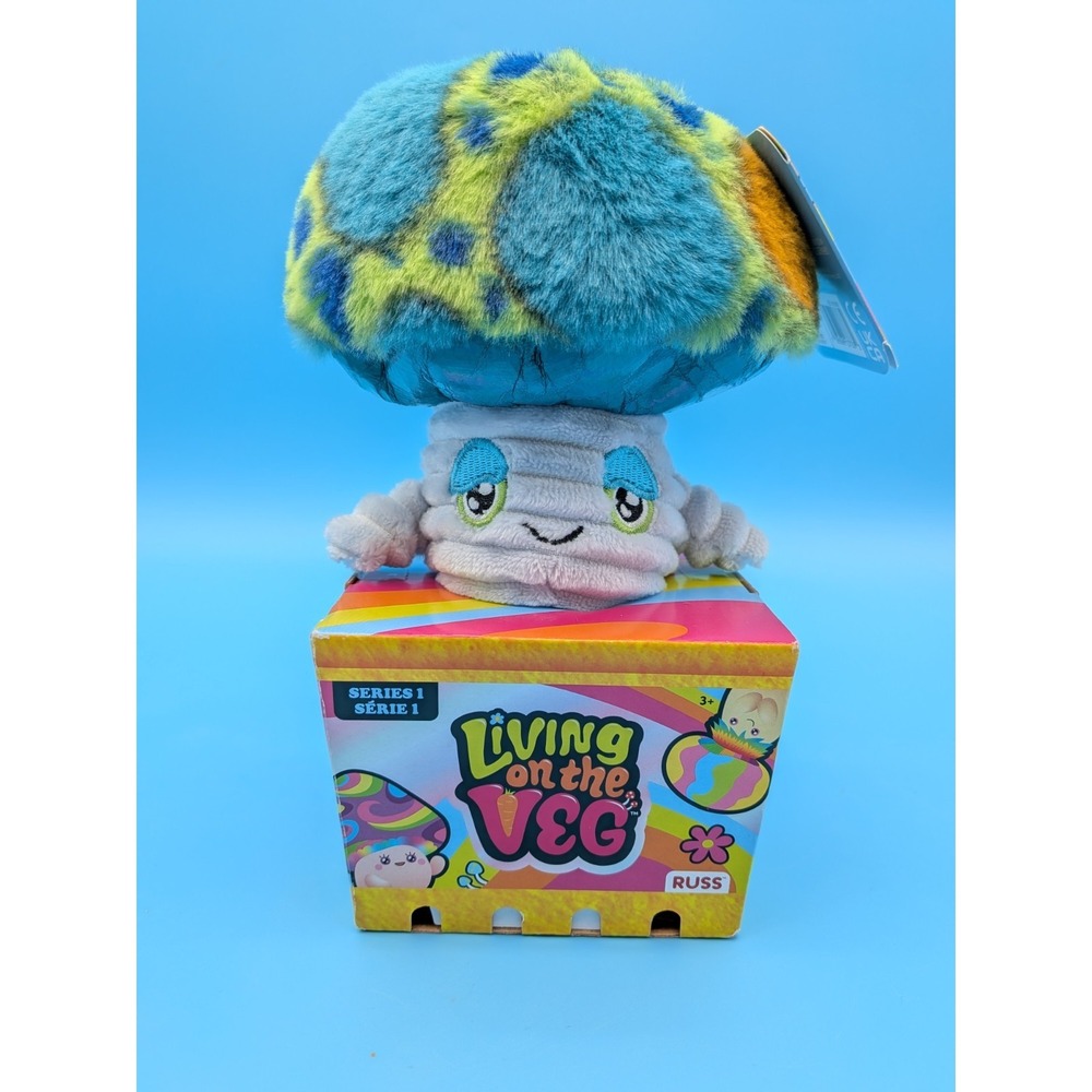Russ Living On The Veg #5 Jeremy Mushroom Plush Stuffed Fun Guy Series 1 New NIB